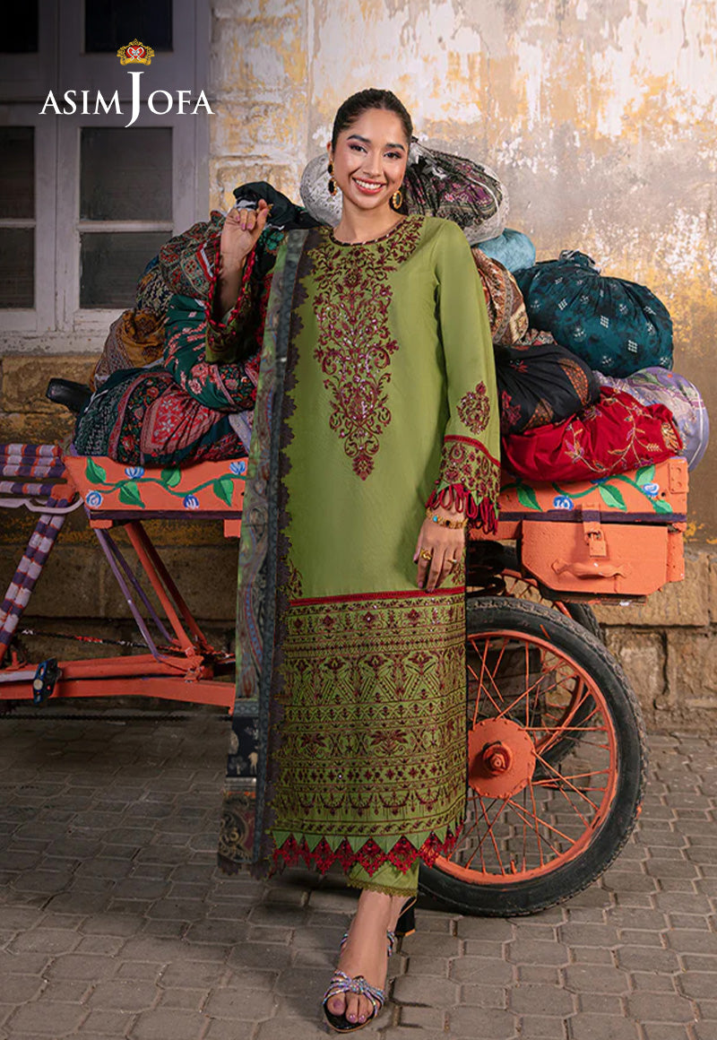Ajso-174 Unstitched 2 Pcs Shirt Dupatta