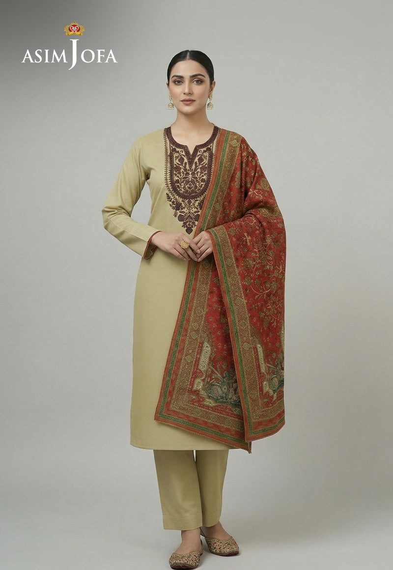 Ajso-181 Unstitched 2 Pcs Shirt Dupatta