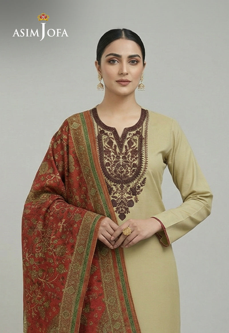 Ajso-181 Unstitched 2 Pcs Shirt Dupatta