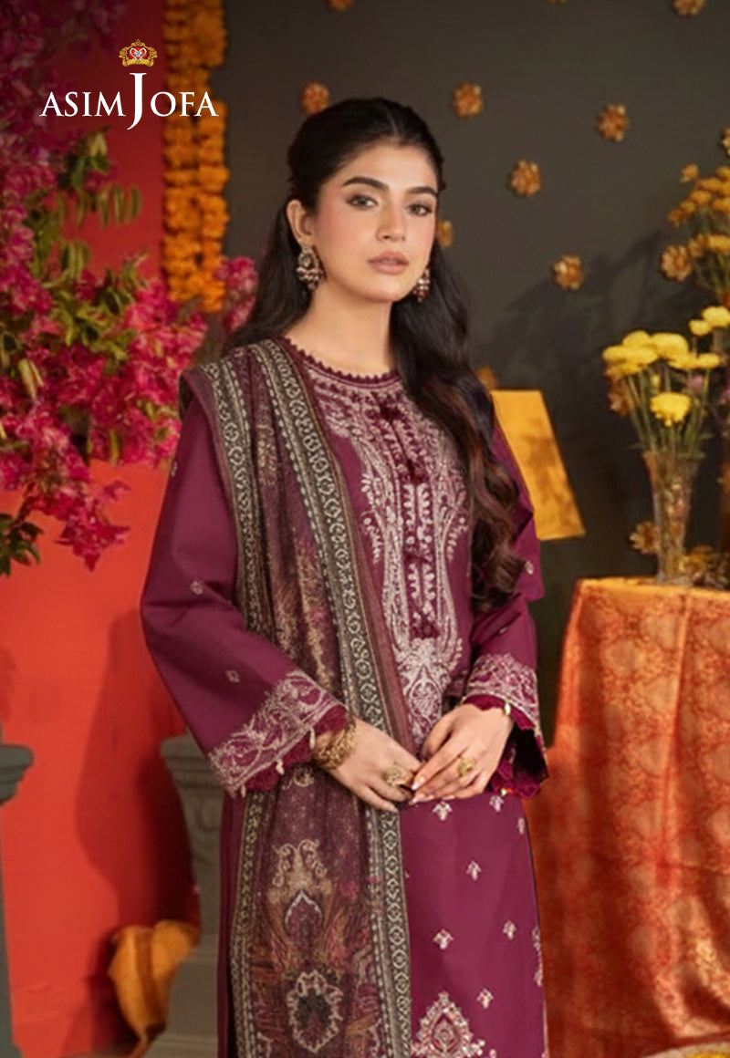 Ajso-187 Unstitched 2 Pcs Shirt Dupatta