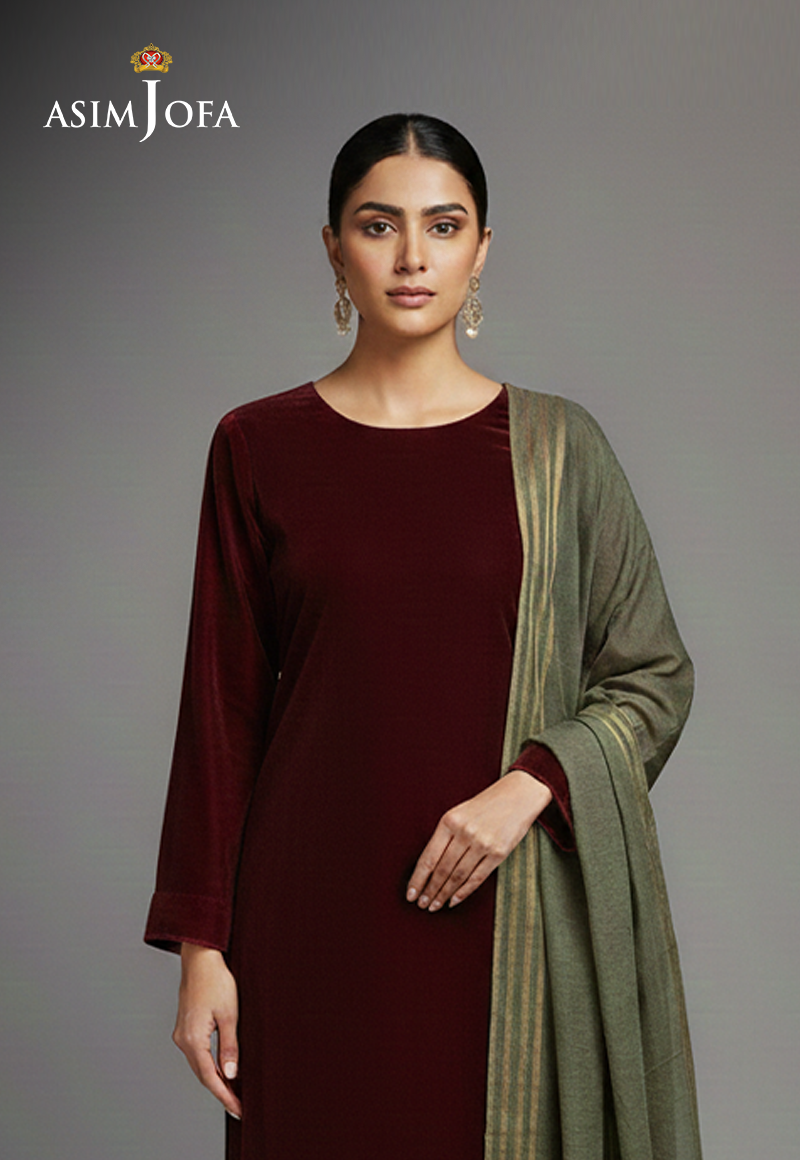 AJSO-189 Unstitched 3 Pcs Shirt Dupatta Trouser