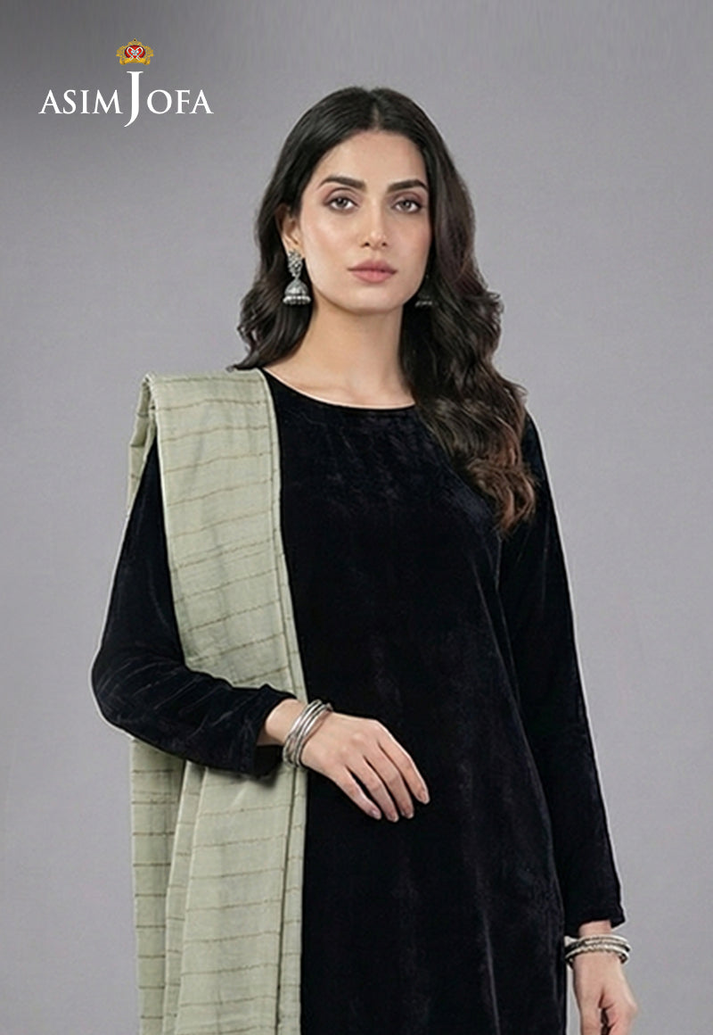 Ajso-190 Unstitched 3 Pcs Shirt Dupatta Trouser