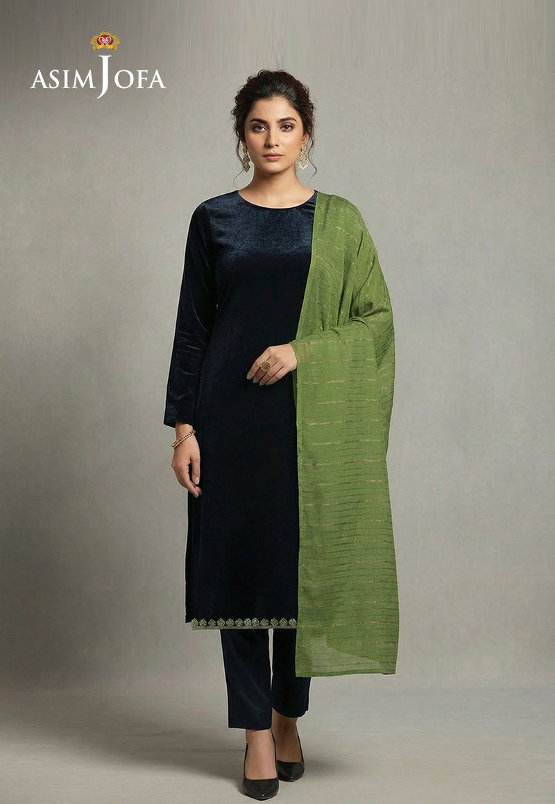 Ajso-192 Unstitched 3 Pcs Shirt Dupatta Trouser