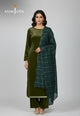 Ajso-201 Unstitched 3 Pcs Shirt Dupatta Trouser