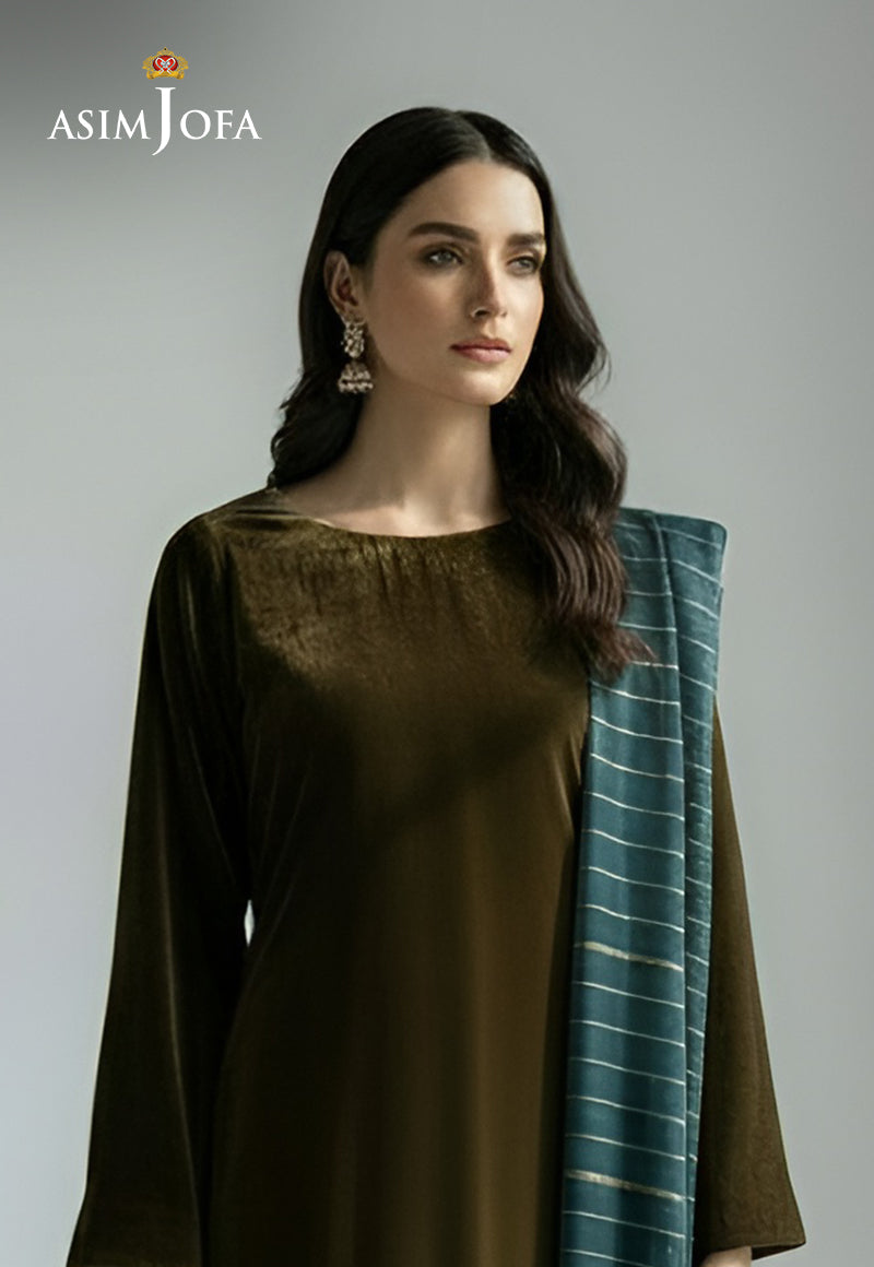 Ajso-202 Unstitched 3 Pcs Shirt Dupatta Trouser