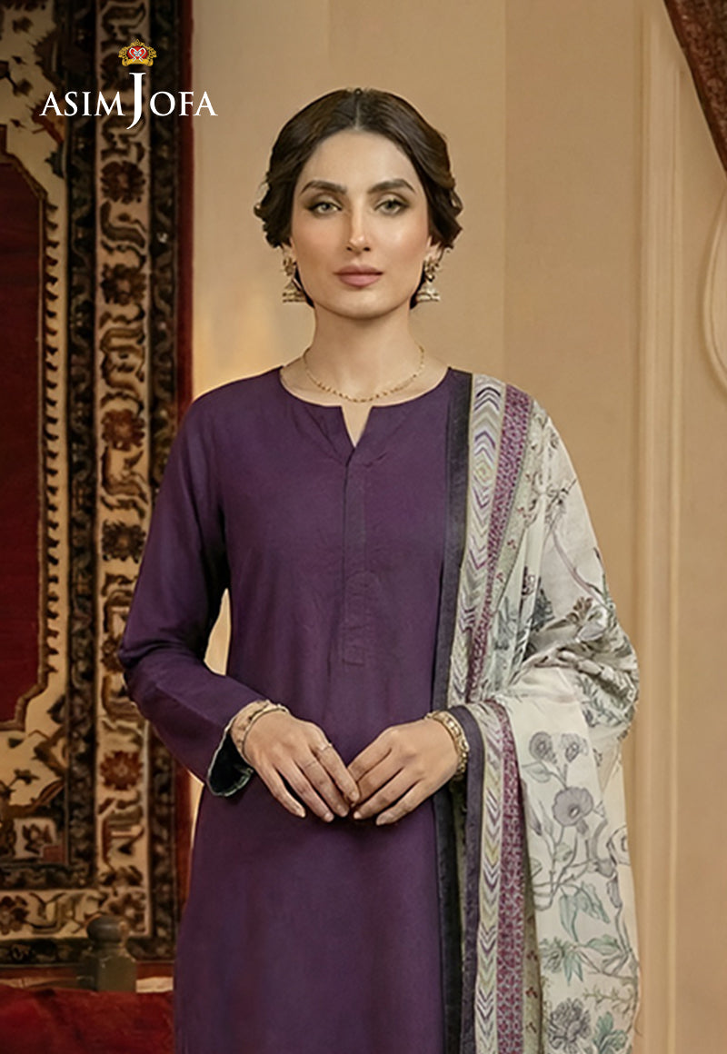 Ajso-211 Unstitched 3 Pcs Shirt Dupatta Trouser