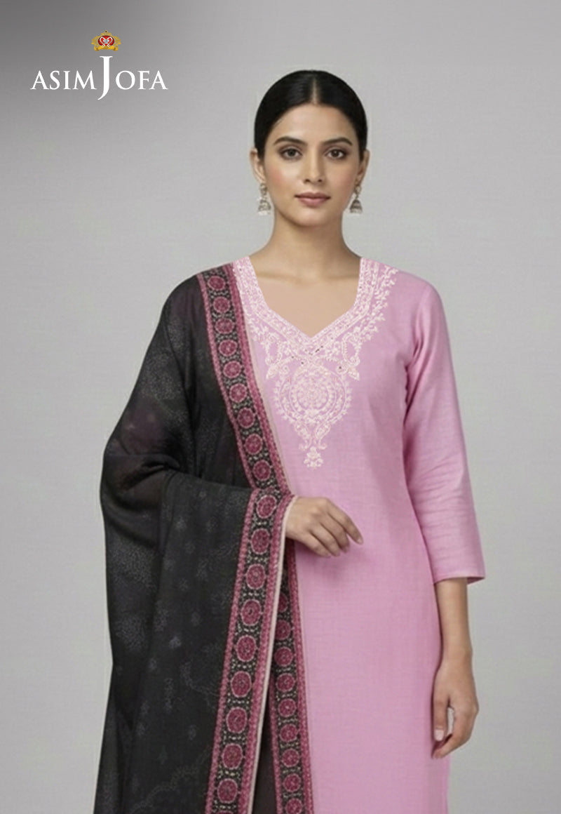 Ajso-216 Unstitched 3 Pcs Shirt Dupatta Trouser