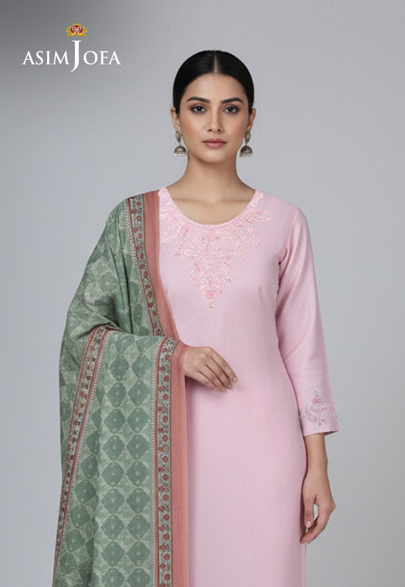 Ajso-219 Unstitched 3 Pcs Shirt Dupatta Trouser