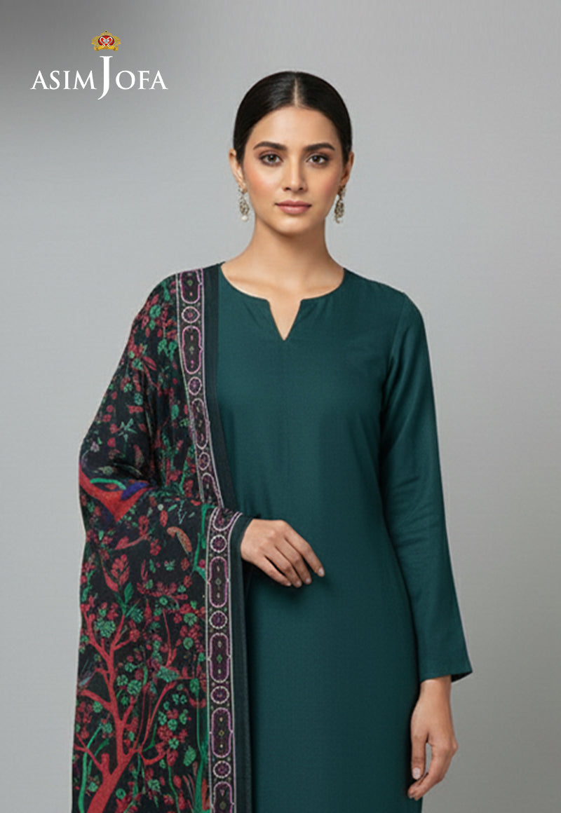 Ajso-224 Unstitched 3 Pcs Shirt Dupatta Trouser