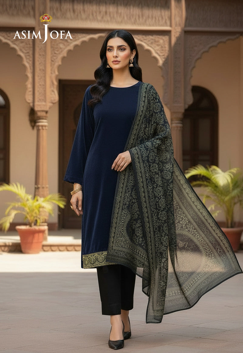 Ajso-225 Unstitched 2 Pcs Shirt Trouser