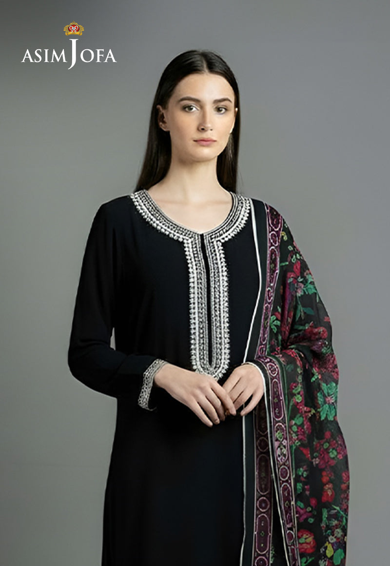 Ajso-226 Unstitched 3 Pcs Shirt Dupatta Trouser