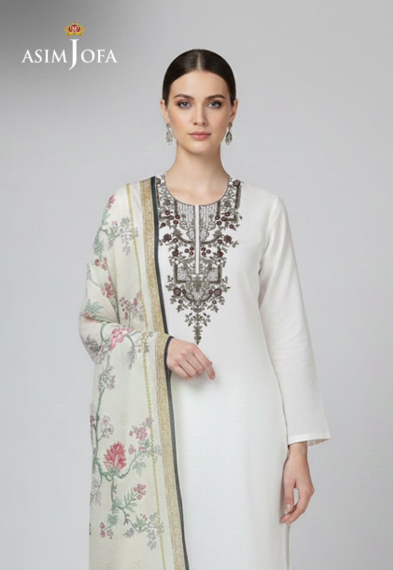 AJSO-229 Unstitched 3 Pcs Shirt Dupatta Trouser