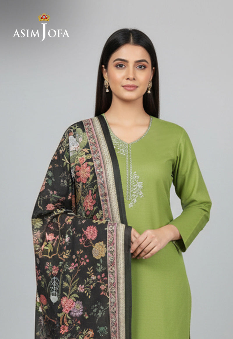 Ajso-231 Unstitched 2 Pcs Shirt Dupatta