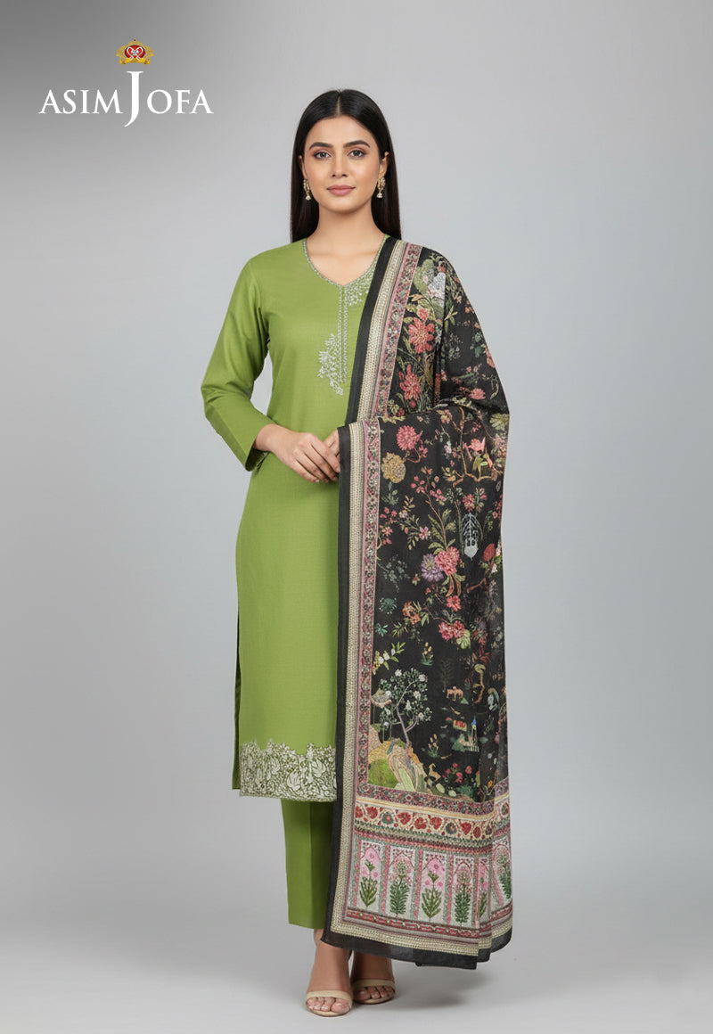 Ajso-231 Unstitched 2 Pcs Shirt Dupatta