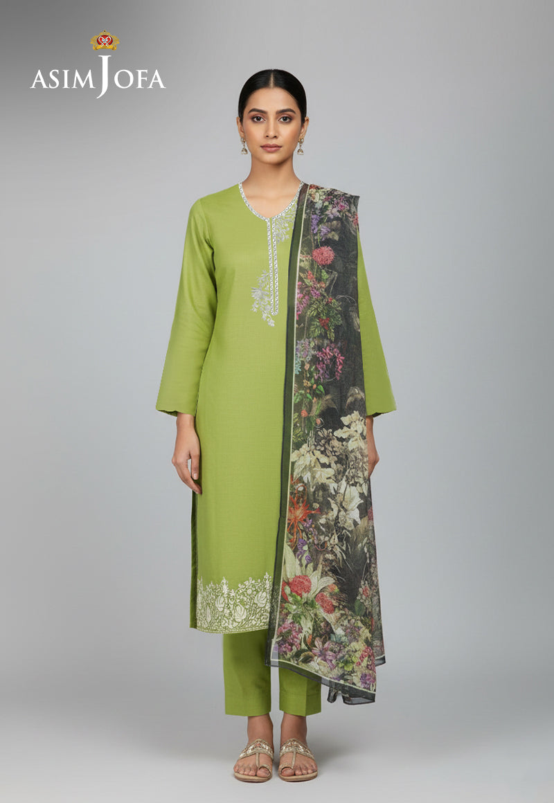 Ajso-232 Unstitched 2 Pcs Shirt Dupatta