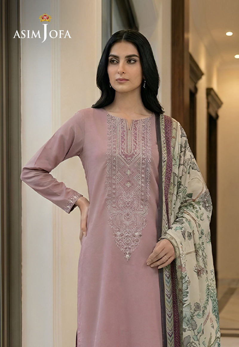 Ajso-234 Unstitched 3 Pcs Shirt Dupatta Trouser