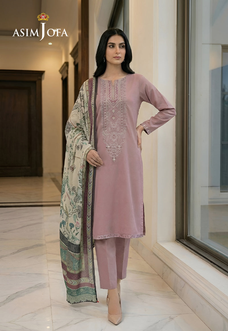 Ajso-234 Unstitched 3 Pcs Shirt Dupatta Trouser