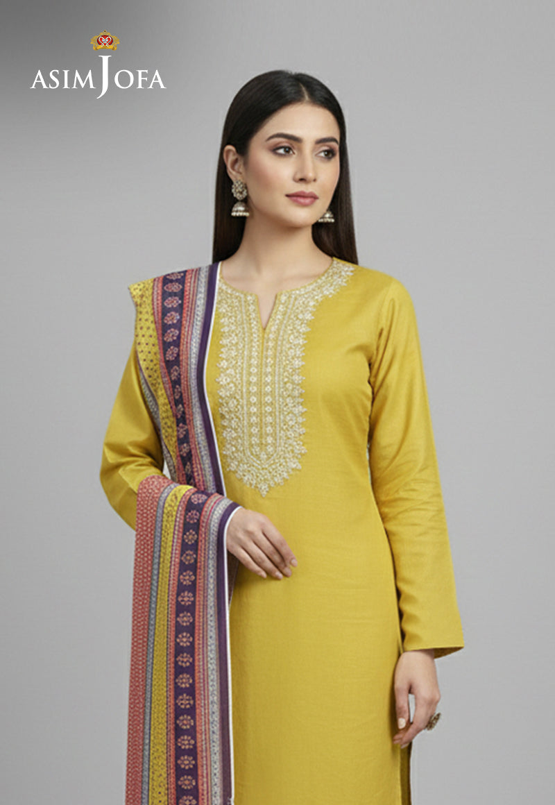 Ajso-238 Unstitched 3 Pcs Shirt Dupatta Trouser