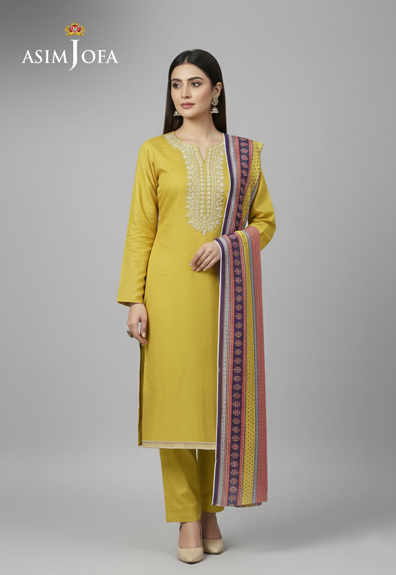 Ajso-238 Unstitched 3 Pcs Shirt Dupatta Trouser