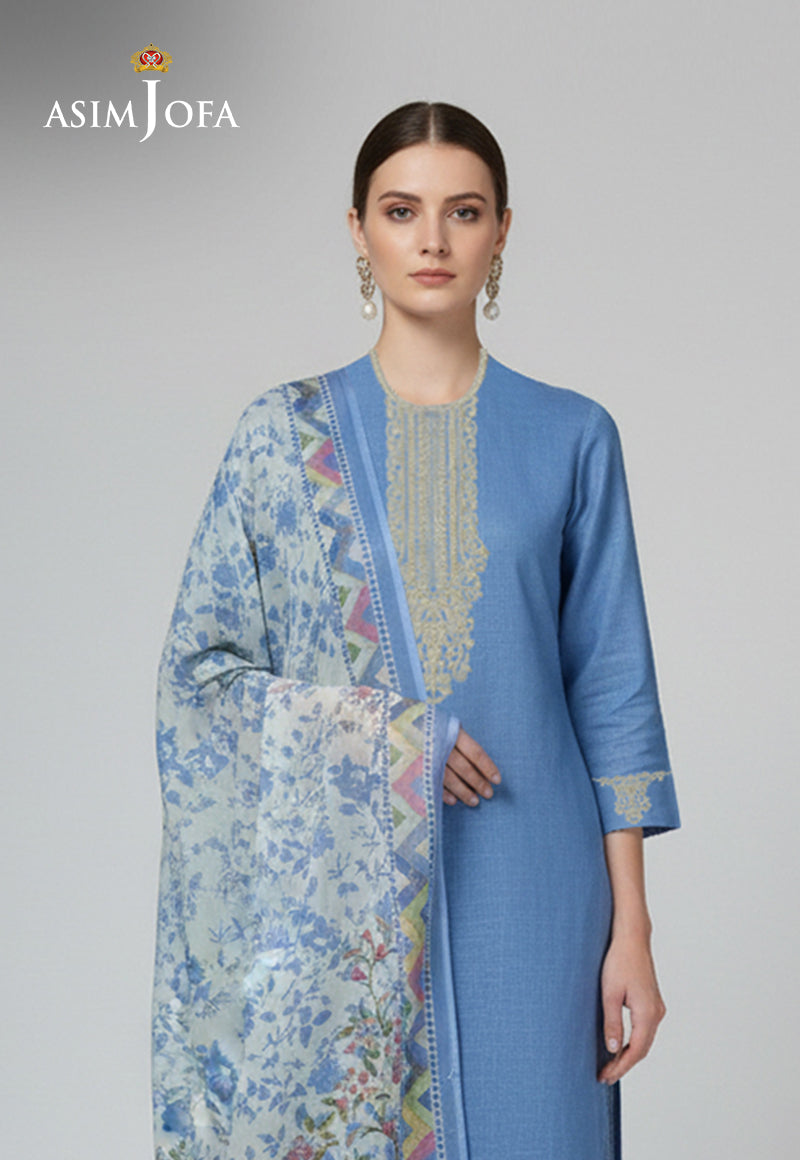 Ajso-239 Unstitched 2 Pcs Shirt Dupatta