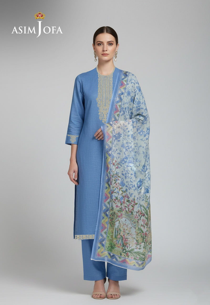 Ajso-239 Unstitched 2 Pcs Shirt Dupatta