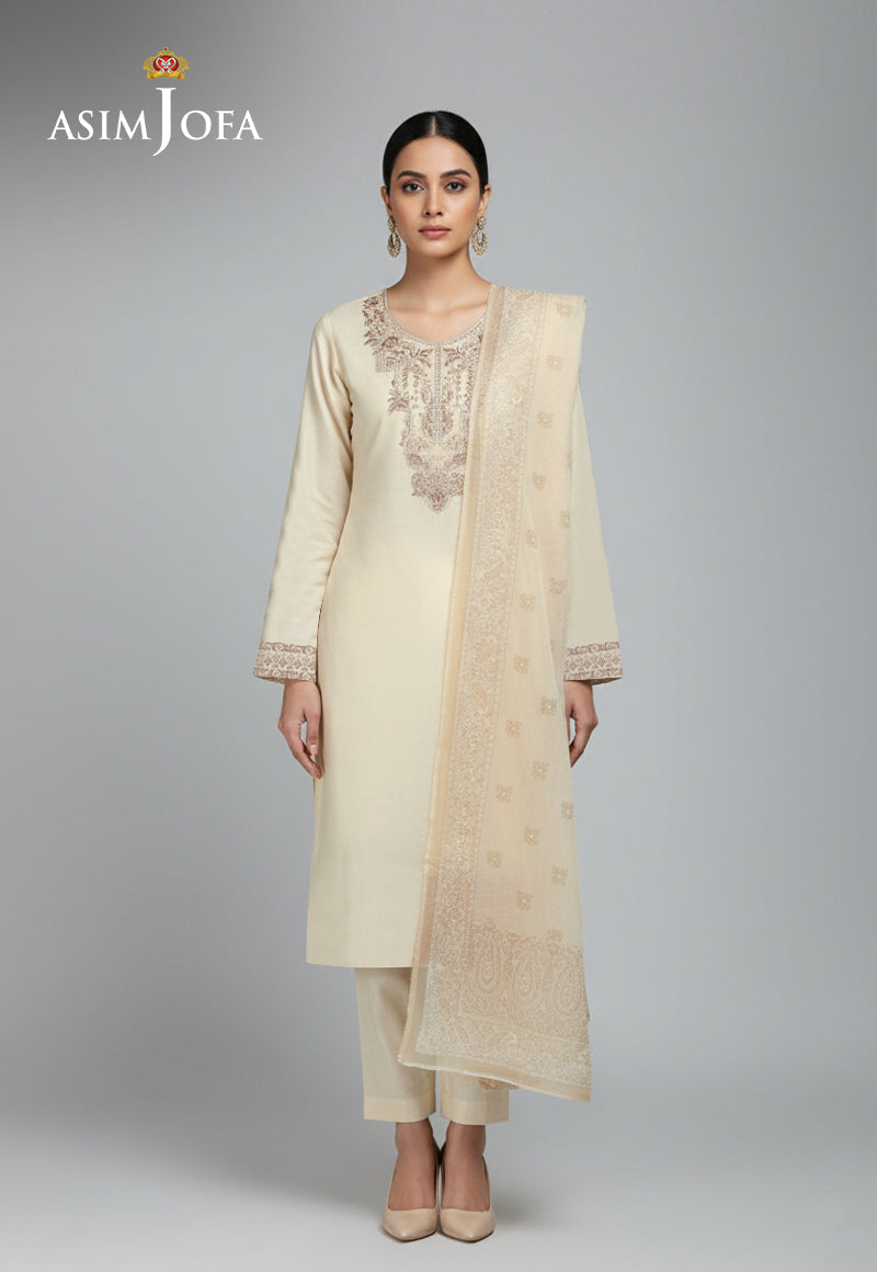 Ajso-244 Unstitched 3 Pcs Shirt Dupatta Trouser