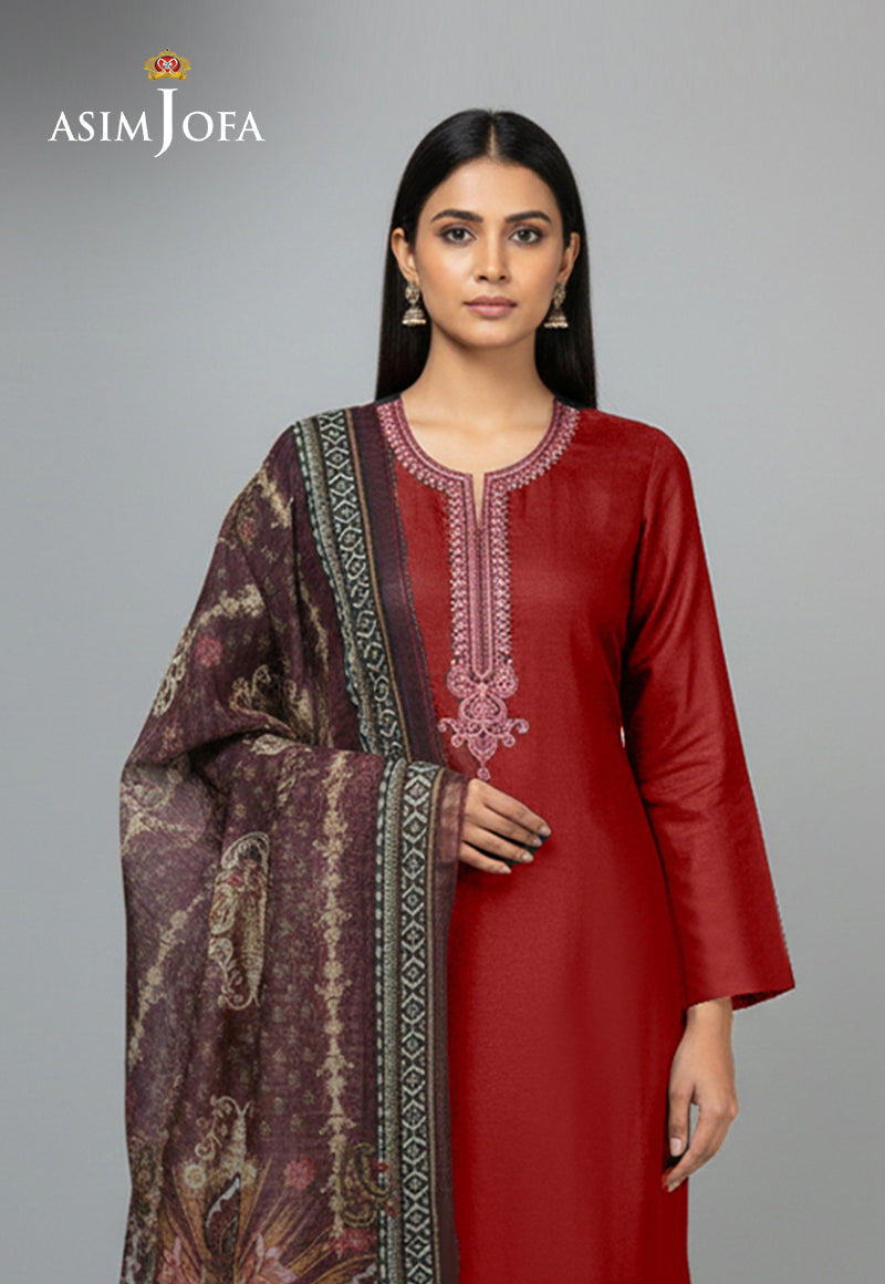 Ajso-248 Unstitched 3 Pcs Shirt Dupatta Trouser