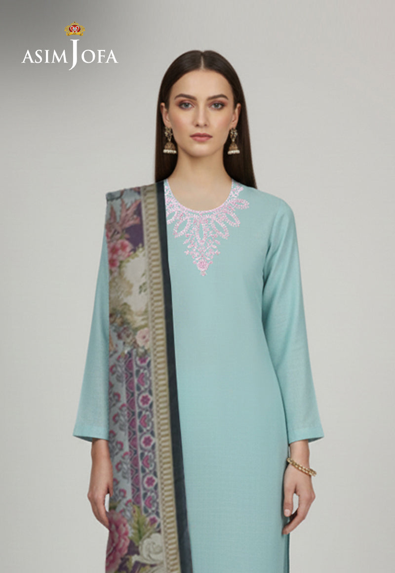 Ajso-259 Unstitched 3 Pcs Shirt Dupatta Trouser
