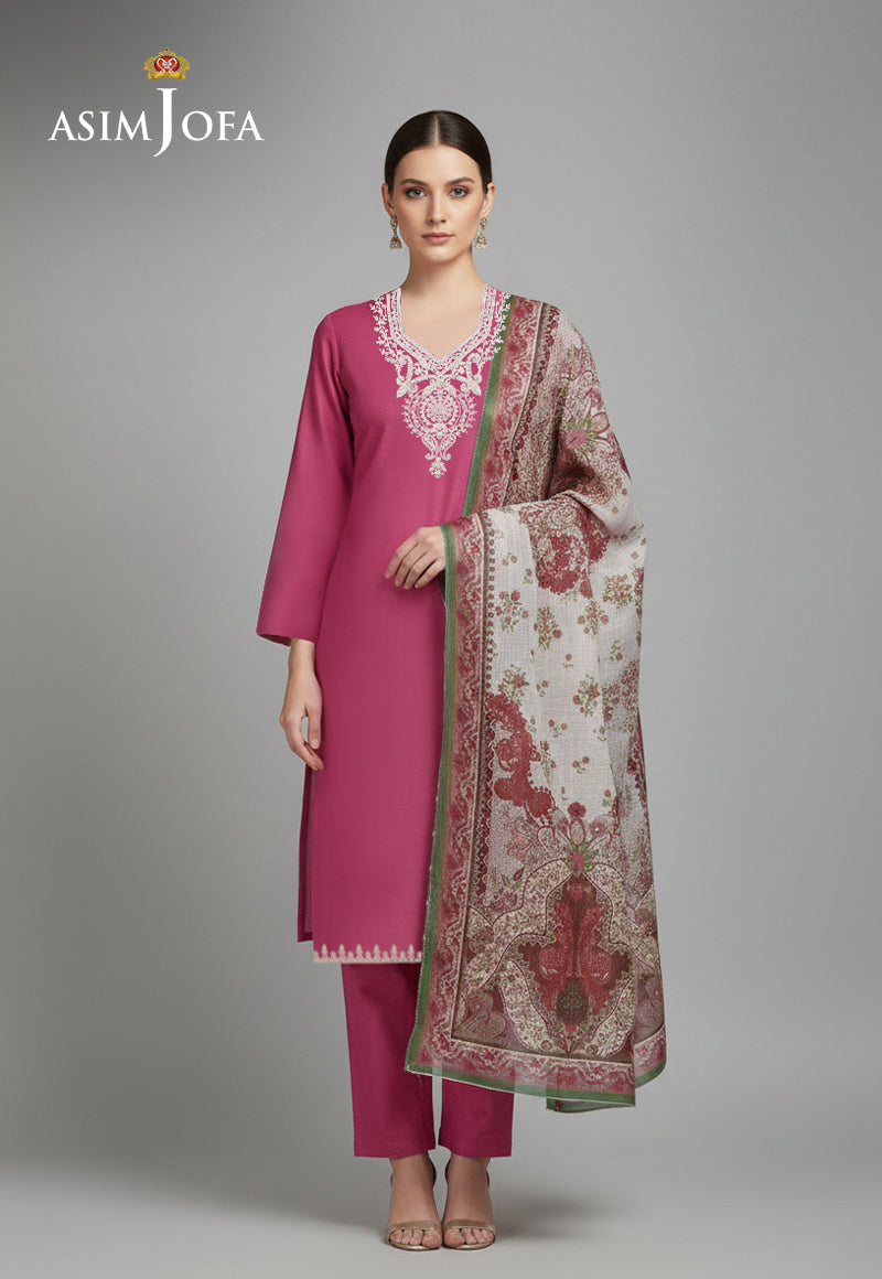 Ajso-265 Unstitched 3 Pcs Shirt Dupatta Trouser