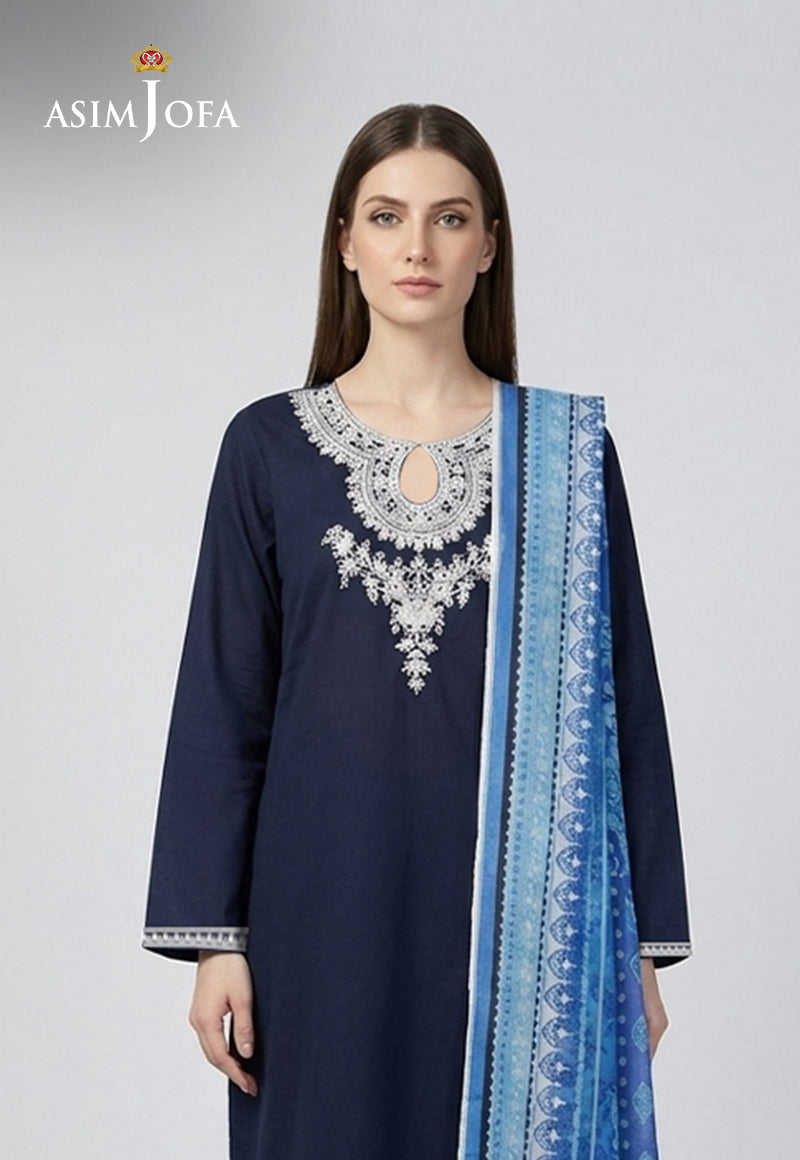 Ajso-268 Unstitched 3 Pcs Shirt Dupatta Trouser