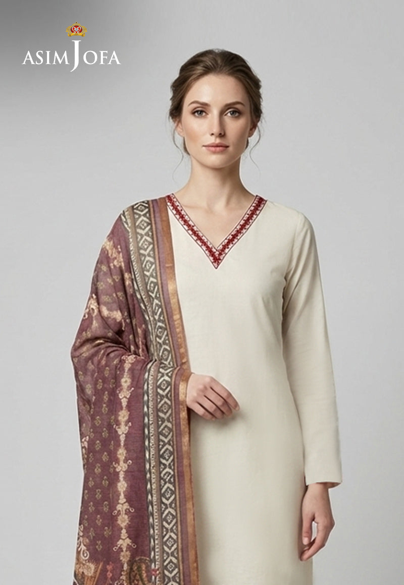 Ajso-275 Unstitched 3 Pcs Shirt Dupatta Trouser