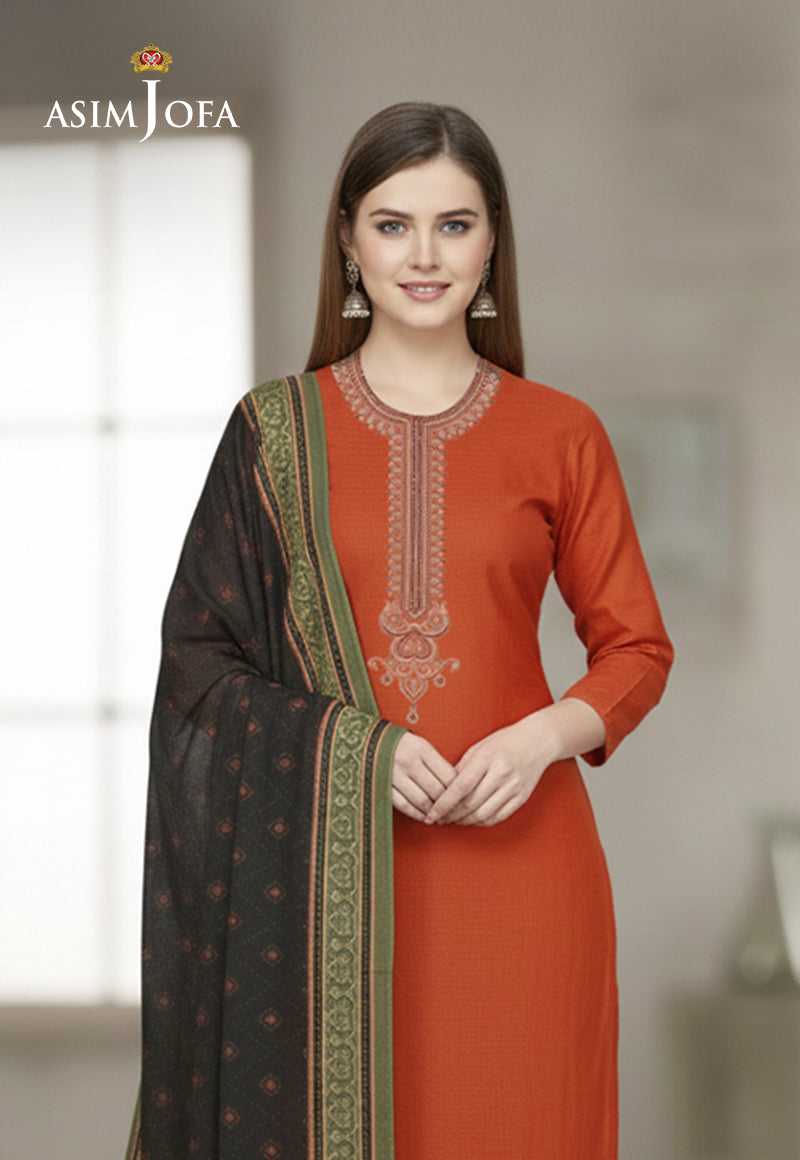 Ajso-283 Unstitched 2 Pcs Shirt Dupatta