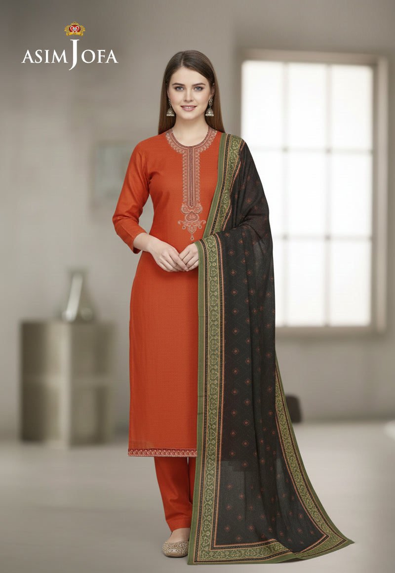 Ajso-283 Unstitched 2 Pcs Shirt Dupatta