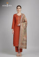 Ajso-289 Unstitched 3 Pcs Shirt Dupatta Trouser