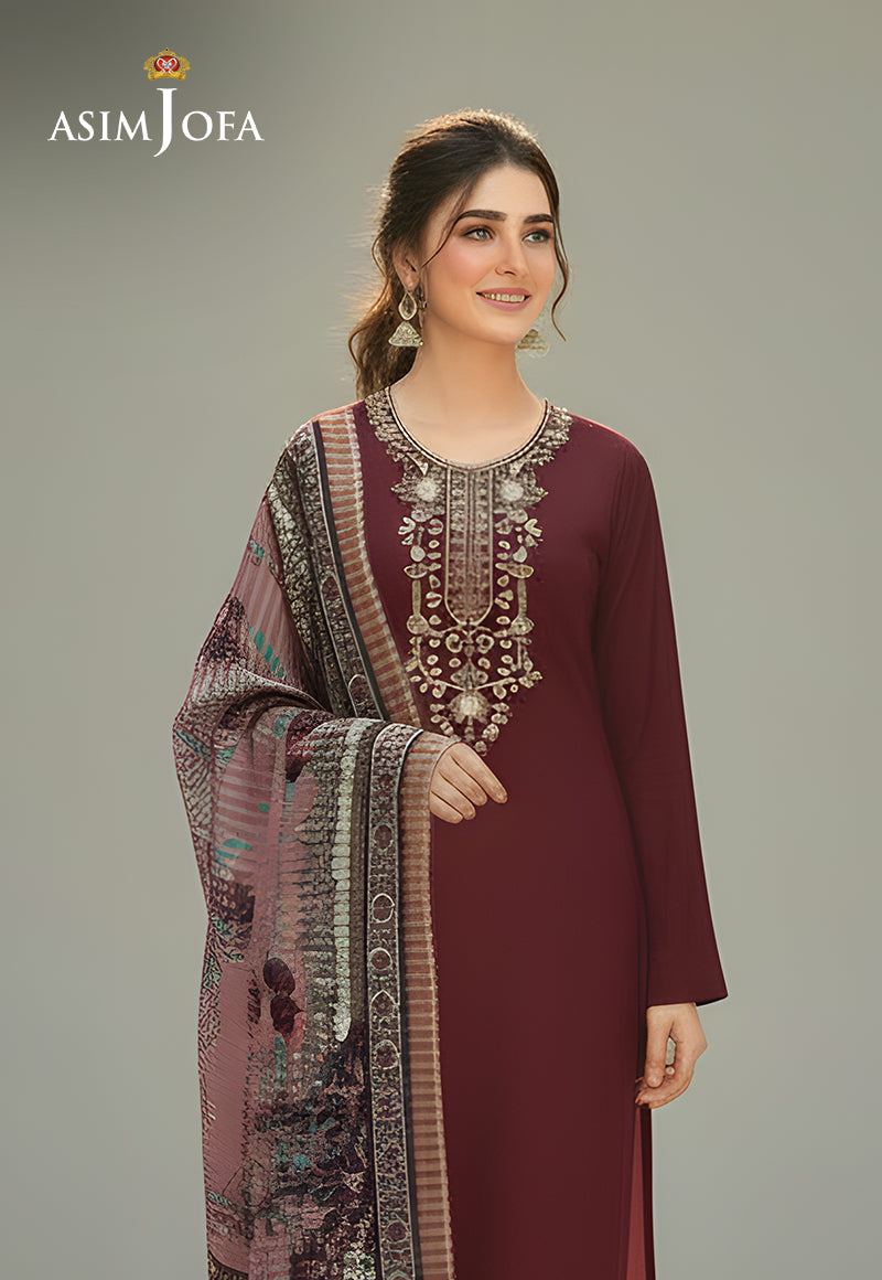Ajso-291 Unstitched 3 Pcs Shirt Dupatta Trouser