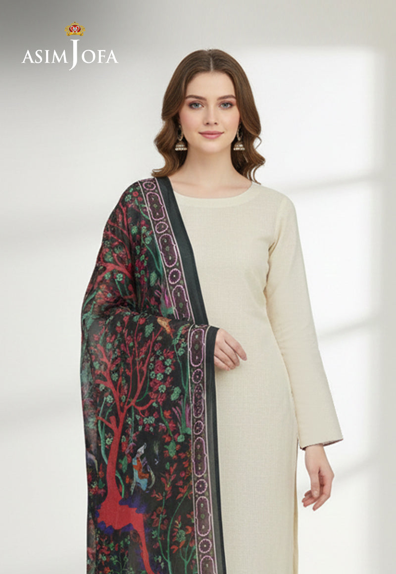 Ajso-298 Unstitched 3 Pcs Shirt Dupatta Trouser