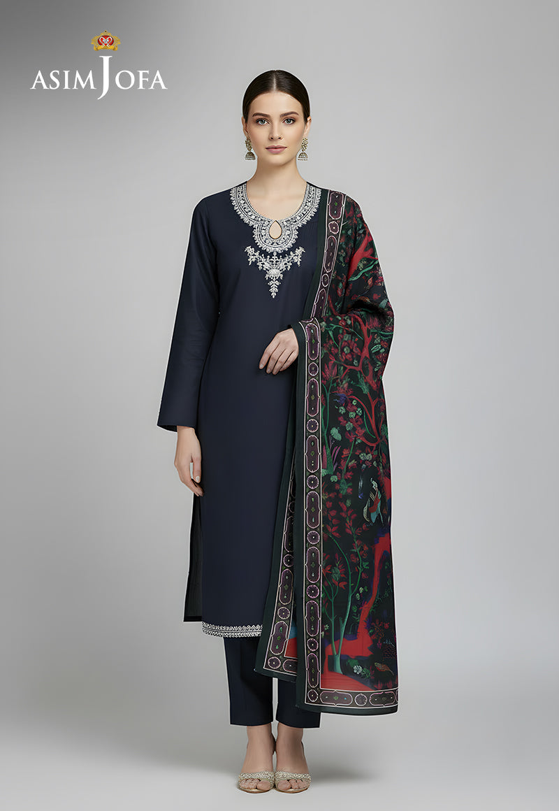 Ajso-299 Unstitched 2 Pcs Shirt Dupatta