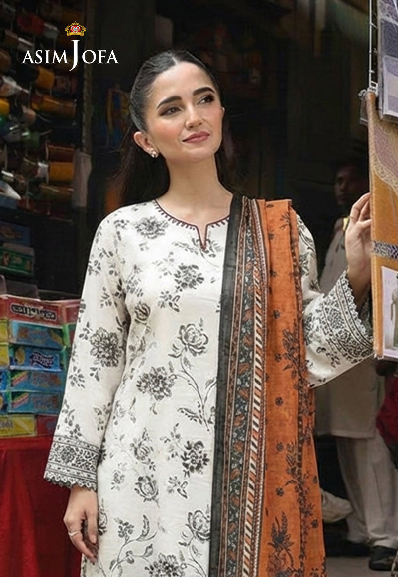 Ajso-301 Unstitched 3 Pcs Shirt Dupatta Trouser