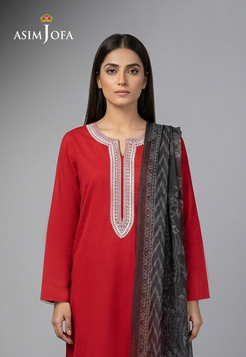 AJSO-310 Unstitched 3 Pcs Shirt Dupatta Trouser