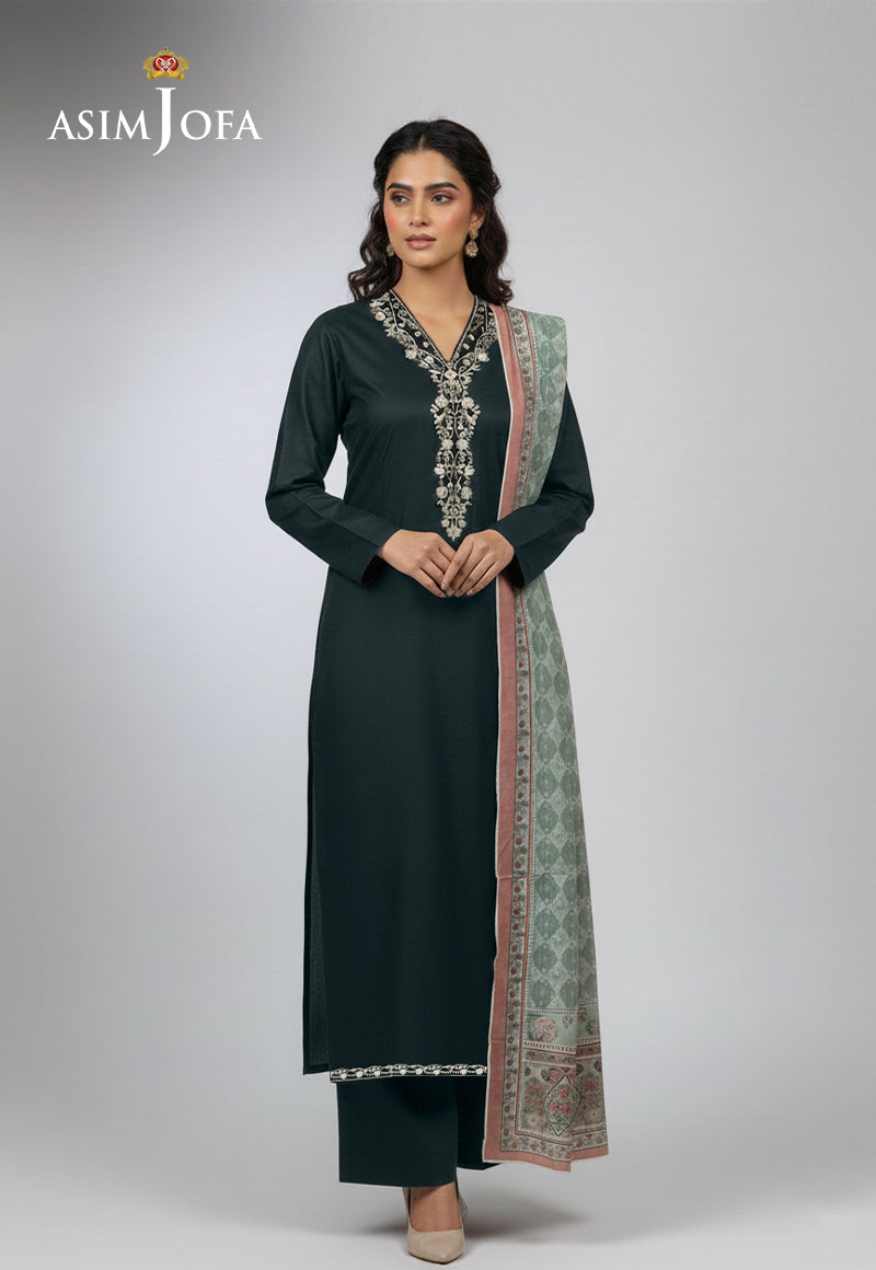 AJSO-312 Unstitched 3 Pcs Shirt Dupatta Trouser