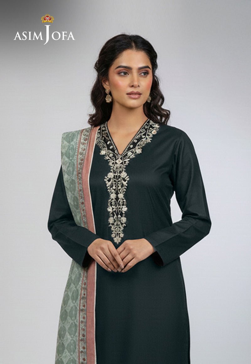 AJSO-312 Unstitched 3 Pcs Shirt Dupatta Trouser