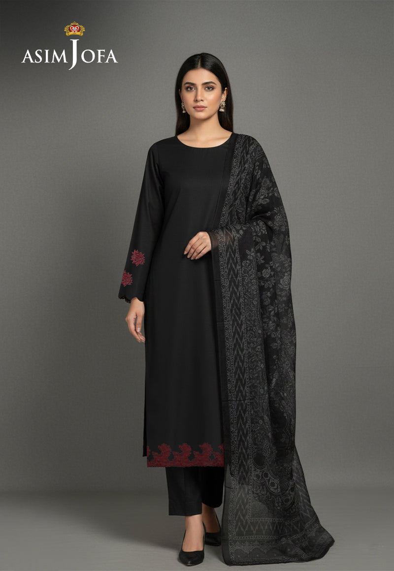 AJSO-324 Unstitched 3 Pcs Shirt Dupatta Trouser