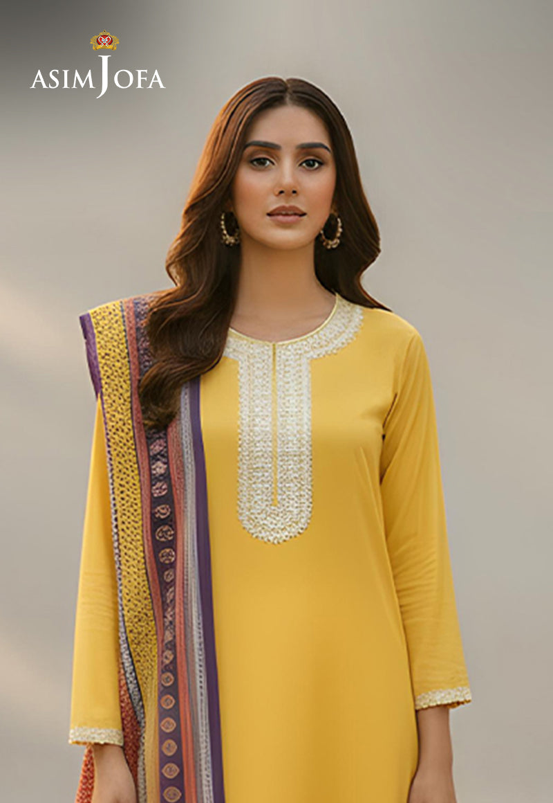 AJSO-328 Unstitched 3 Pcs Shirt Dupatta Trouser