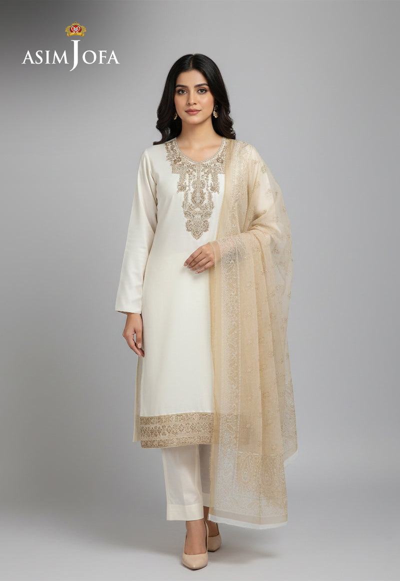 AJSO-332 Unstitched 3 Pcs Shirt Dupatta Trouser