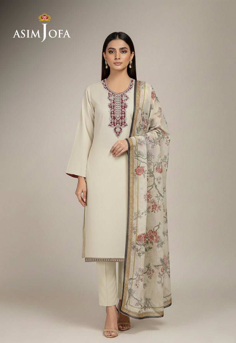 AJSO-349 Unstitched 3 Pcs Shirt Dupatta Trouser