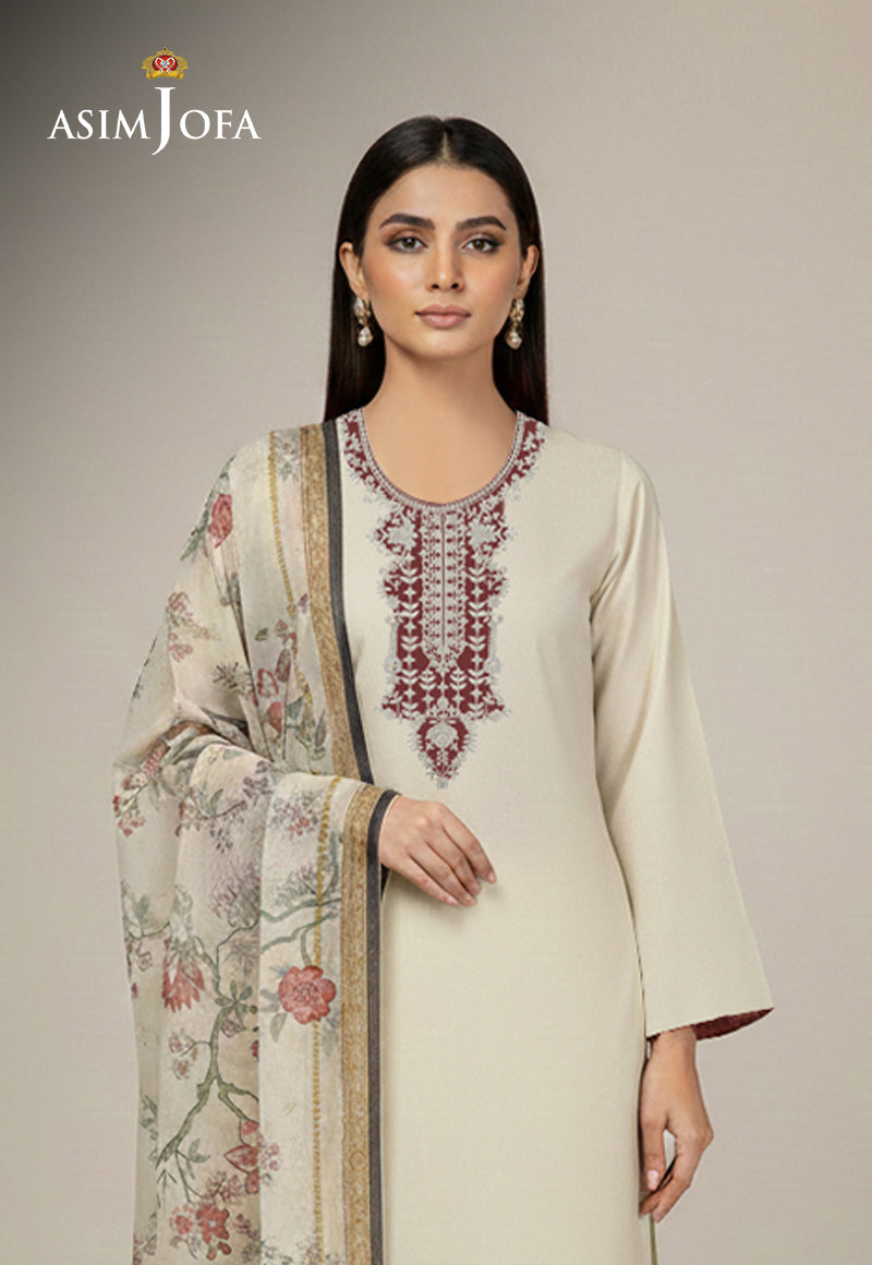 AJSO-349 Unstitched 3 Pcs Shirt Dupatta Trouser