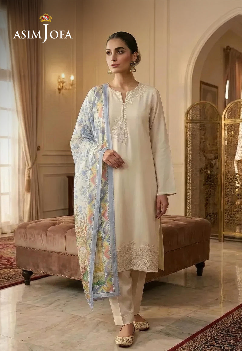 AJSO-359 Unstitched 3 Pcs Shirt Dupatta Trouser