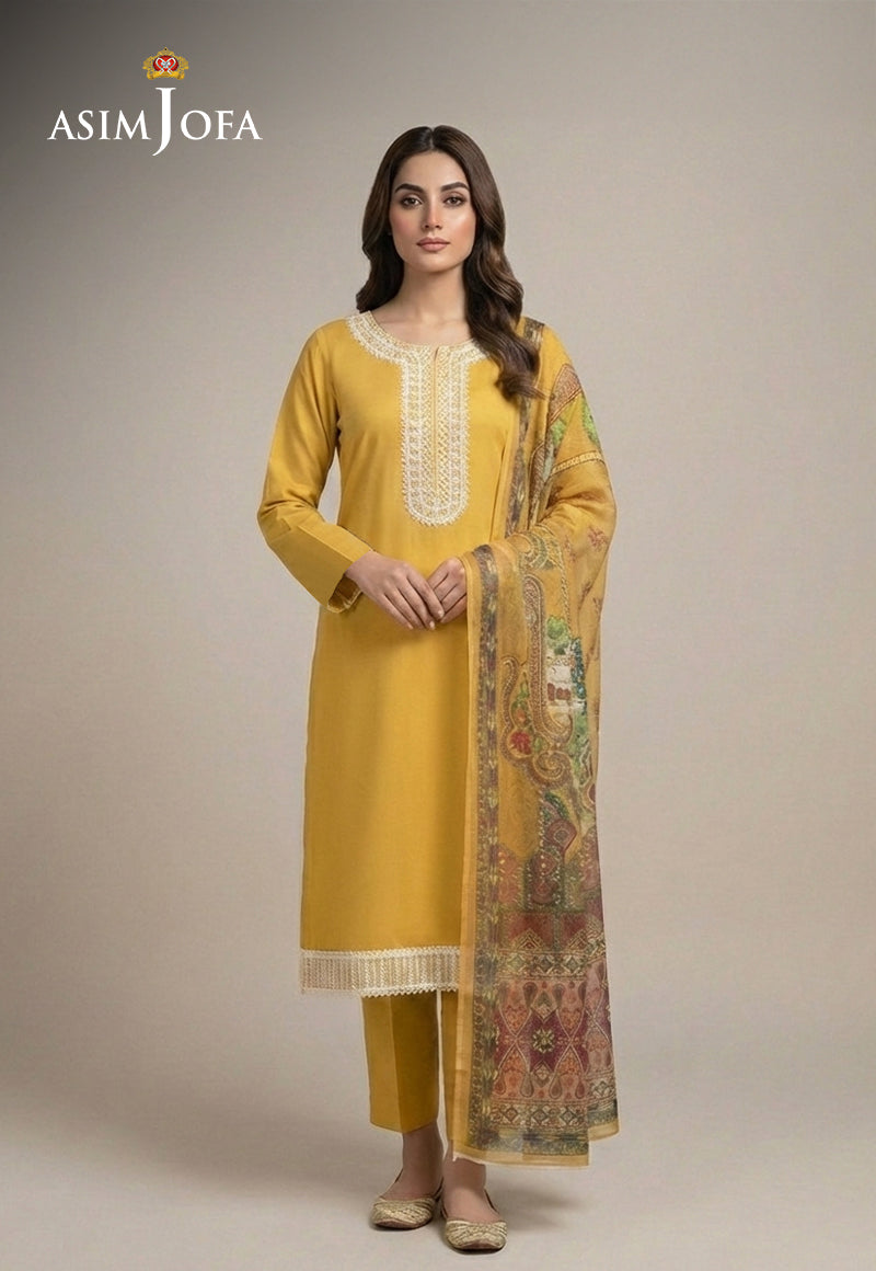 AJSO-370 Unstitched 3 Pcs Shirt Dupatta Trouser