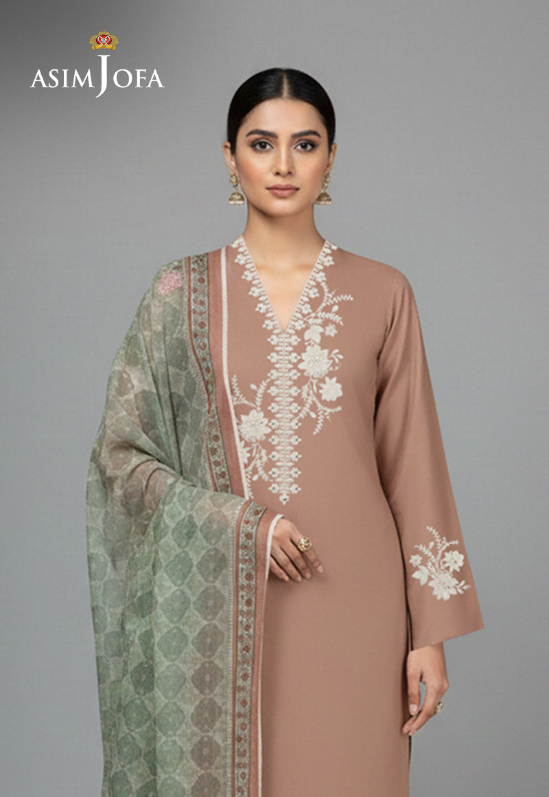 AJSO-400 Unstitched 2 Pcs Shirt Dupatta