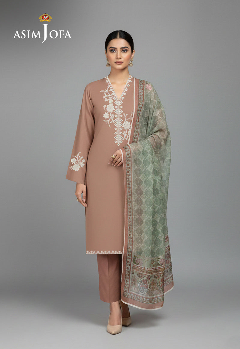 AJSO-400 Unstitched 2 Pcs Shirt Dupatta